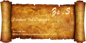 Zsebe Sámson névjegykártya
